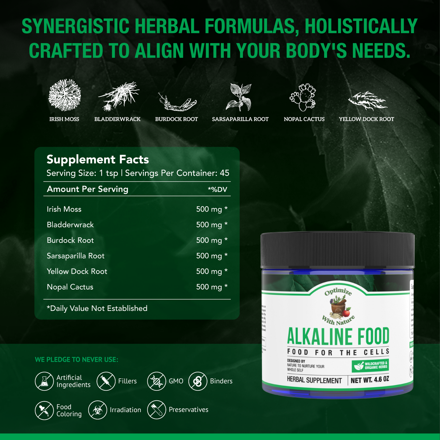 Alkaline Food: Herbal Supplement for Rejuvenation & Wellness
