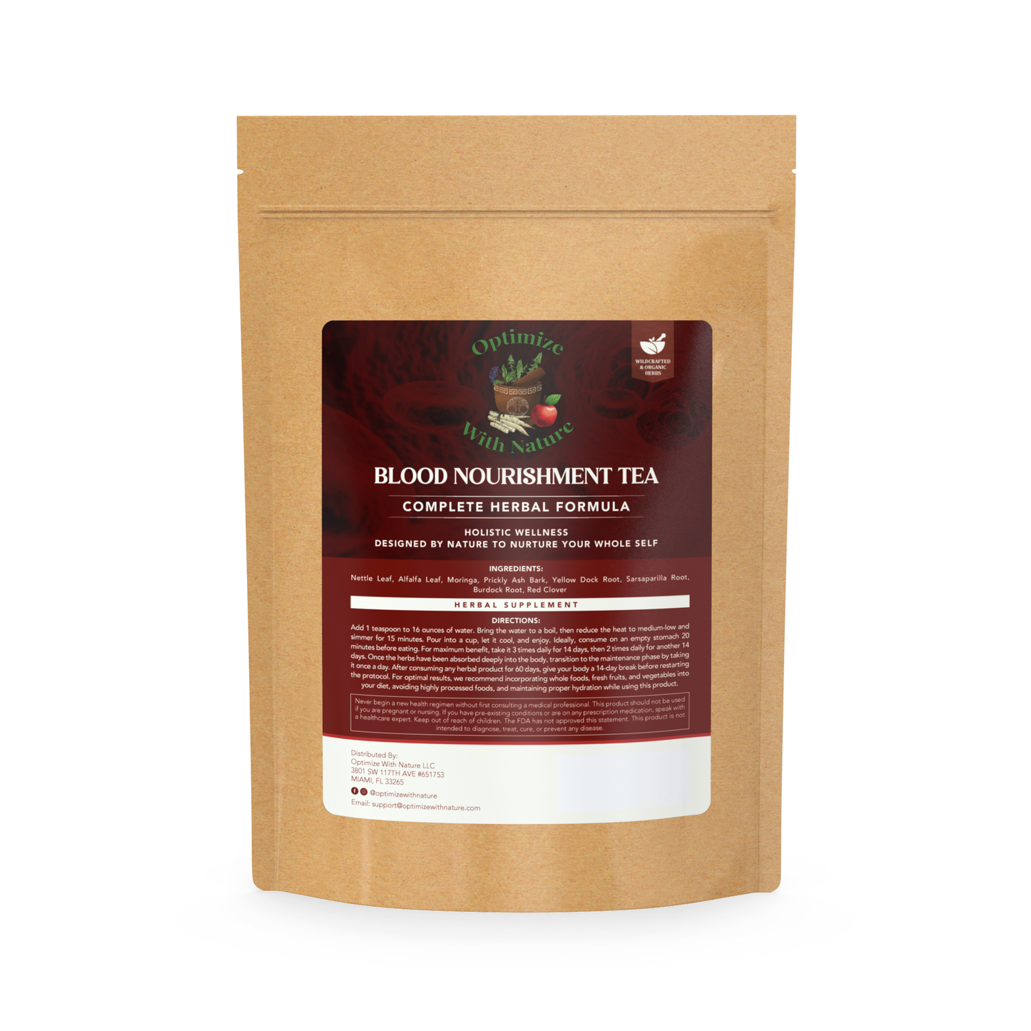 Blood Nourishment Tea: Herbal Tea & Supplement for Detox & Vitality
