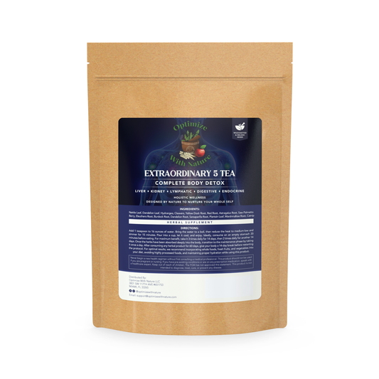 Extraordinary 5 Tea: Full Body Detox for Liver, Kidney, Lymphatic, Digestive & Endocrine Support